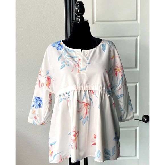Floral Summer light Tunic top - Picture 1 of 7